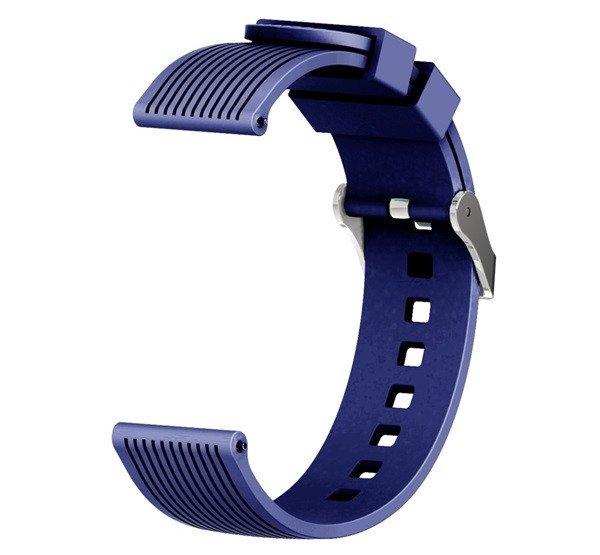 Pótszíj (univerzális, 20 mm, szilikon, állítható, 3D csíkos minta)
SÖTÉTKÉK Huawei Watch GT 2 42mm, Samsung Galaxy Watch 42mm (SM-R810N),
Samsung Galaxy Gear S2 Classic (SM-R732), Amazfit Bi