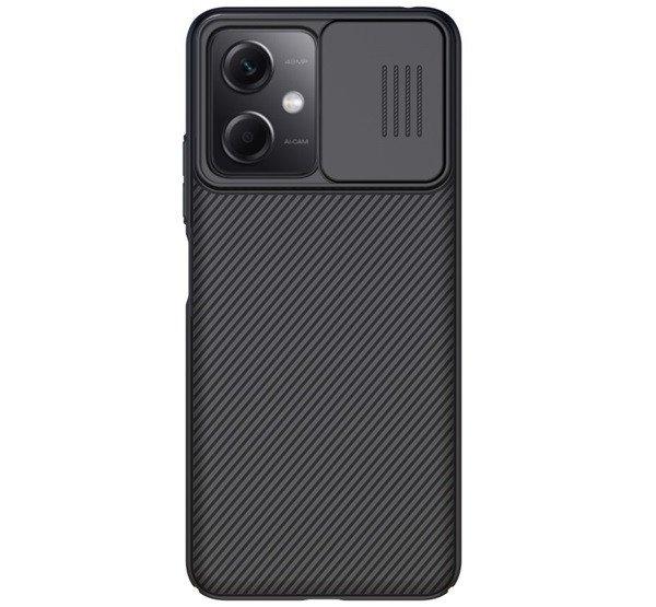 NILLKIN CAMSHIELD műanyag telefonvédő (szilikon keret, közepesen
ütésálló, kamera védelem, csíkos) FEKETE Xiaomi Poco X5 5G