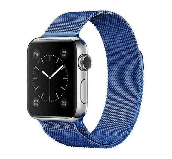 Pótszíj (egyedi méret, nagy, fém, milánói szíj, mágneses) SÖTÉTKÉK
Apple Watch Series 4 44mm, Apple Watch Series 5 44mm, Apple Watch Series 6 44mm,
Apple Watch Series SE 2 44mm, Apple Watch Series SE 44mm, Apple Watch Series 1
42mm, Appl