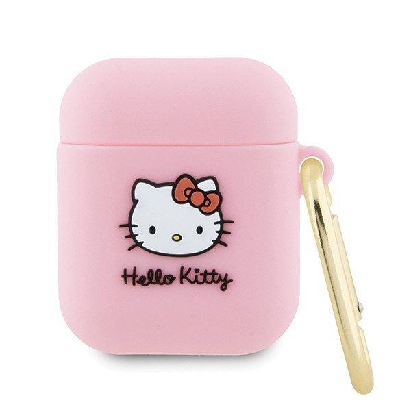 Hello Kitty HKA23DKHSP Airpods 1/2 tok rózsaszín szilikon 3D Kitty fej 3D
Kitty fej