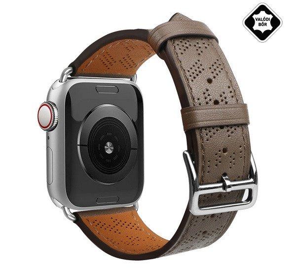 Pótszíj (egyedi méret, valódi bőr, lyukacsos, állítható) SÖTÉTBARNA
Apple Watch Series 9 45mm, Watch Series 3 42mm, Watch Series 2 42mm