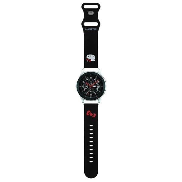 Hello Kitty óraszíj univerzális HKUWLSCHBLK Szilikon Kitty fej fekete 22mm