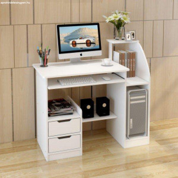 Polcos íróasztal 100x40x70cm fehér FUR-1603-White