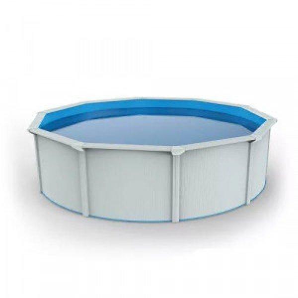 Pontaqua Family Pool kerek 3,6x1,2 fehér, 0,4mm PVC fólia, 2 gégecső