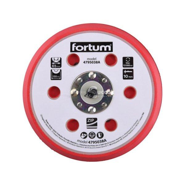 FORTUM tartalék gumi talp 4795038 rotációs csiszológéphez,
6''/150mm, 6+16 db lyuk, tépőzáras, 12.000 f/perc, vastagság:10mm