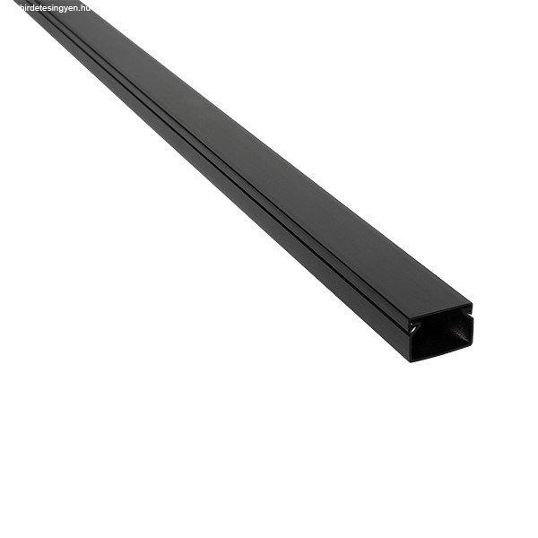 2m. 40X25 PLASTIC CABLE TRUNKING CT2 BLACK