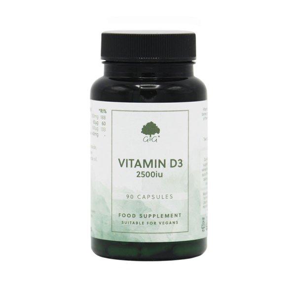 D3-vitamin 2500NE K2-vitaminnal és C-vitaminnal 90 kapszula - G&G