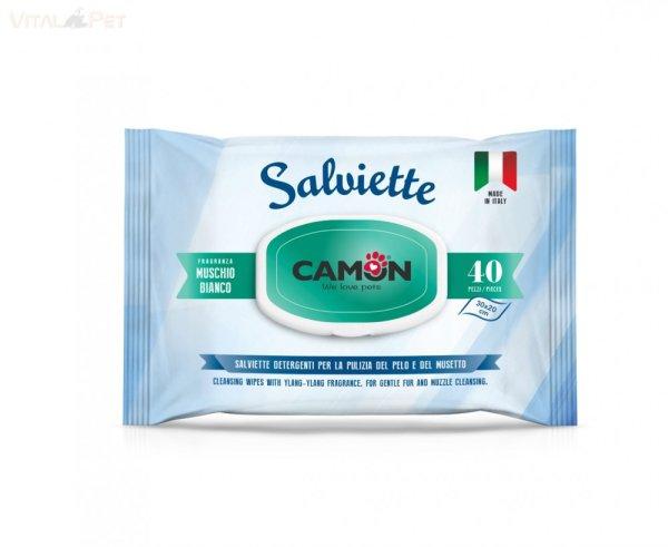 Camon Salviette 40db (30x20cm) törlőkendő fehér moha illattal (Muscio
Bianchi)