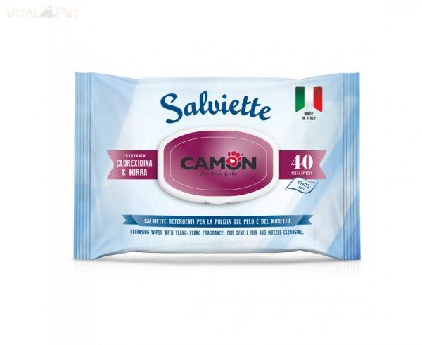 Camon Salviette 40db (30x20cm) törlőkendő mirha illattal klórhexidinnel
(Mirra & Clorexidina)