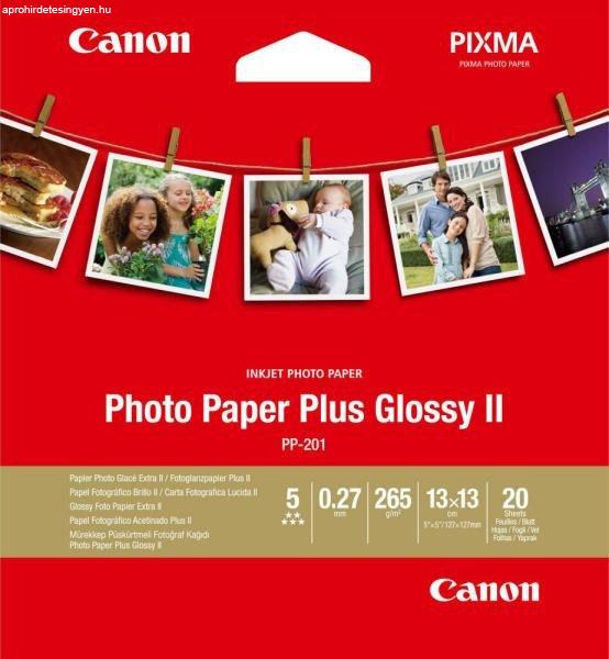 Canon PP-201 II Plus 265g 13x13cm 20db Fényes Fotópapír