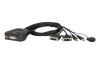 ATEN CS22D 2-Port USB DVI Cable KVM Switch with Remote Port 