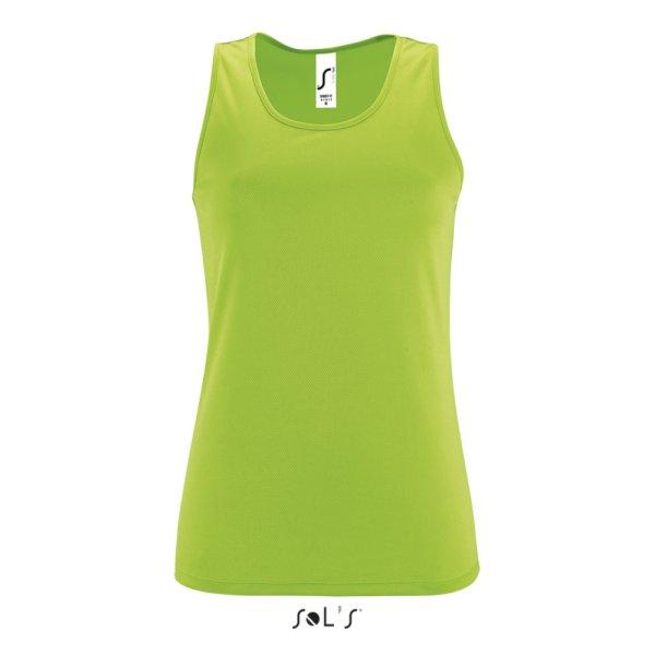 Női ujjatlan sport trikó, SOL'S SO02117, Neon Green-S