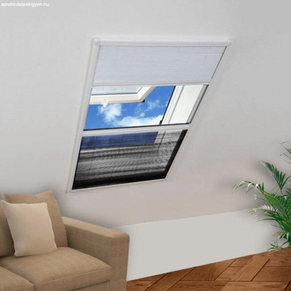 Pliszé ablak szúnyogháló alumíniumból árnyékolóval 60 x 80 cm
