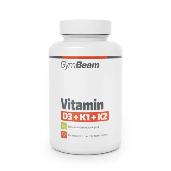 GymBeam D3+K1+K2 vitamin 120 kapszula