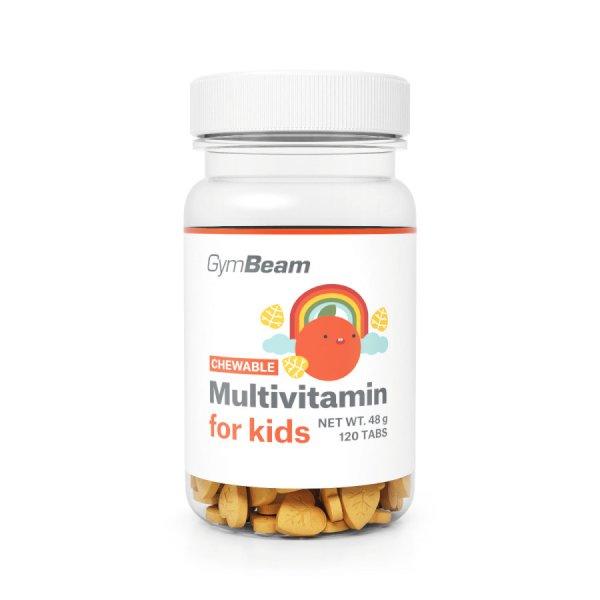 GymBeam Multivitamin gyerekeknek narancs ízű 120 rágótabletta
