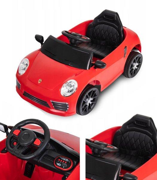 Piros cabrio elektromos autó gyerekeknek dupla motorral (2x35W) - premium
edition