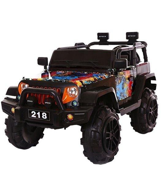 Jeep Buggy dupla motoros és dupla akkumulátoros elektromos terepjáró
szülői távirányítóval piros színben