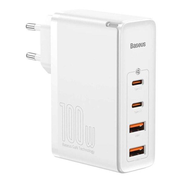 Baseus GaN2 Pro hálózati töltő, 2x USB + 2x Type-C, 100W - CCGAN2P-L02,
Fehér