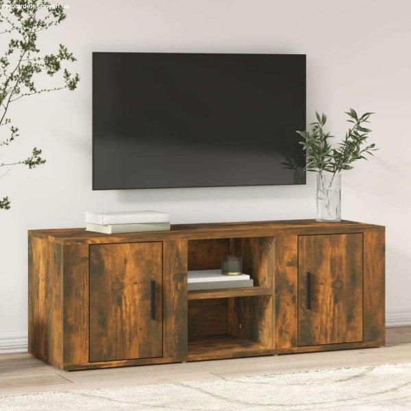 vidaXL füstös tölgyszínű szerelt fa TV-szekrény 100x31,5x35 cm