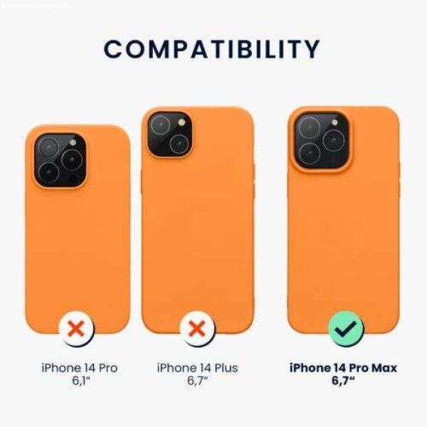 Kwmobile tok Apple iPhone 14 Pro Max telefonhoz, szilikon, narancssárga,
59078.150