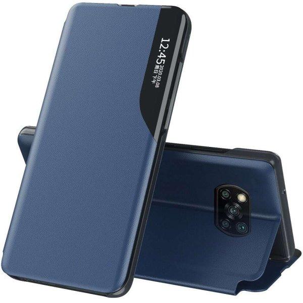 Samsung Galaxy M10 SM-M105F, Oldalra nyíló tok, stand, hívás mutatóval,
Wooze FashionBook, kék (97237)