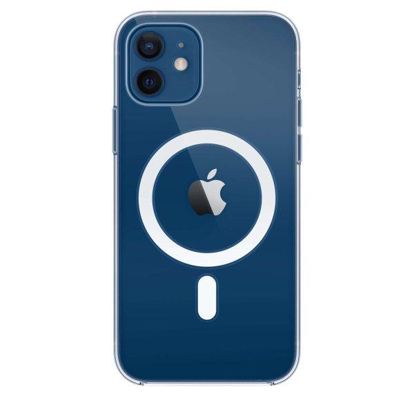 Apple MagSafe-rögzítésű iPhone 12 / 12 Pro gyári Tok - Átlátszó
