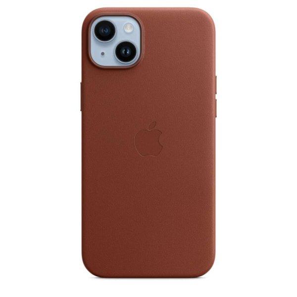 Apple MagSafe-rögzítésű iPhone 14 Plus Gyári Bőrtok - Umbra