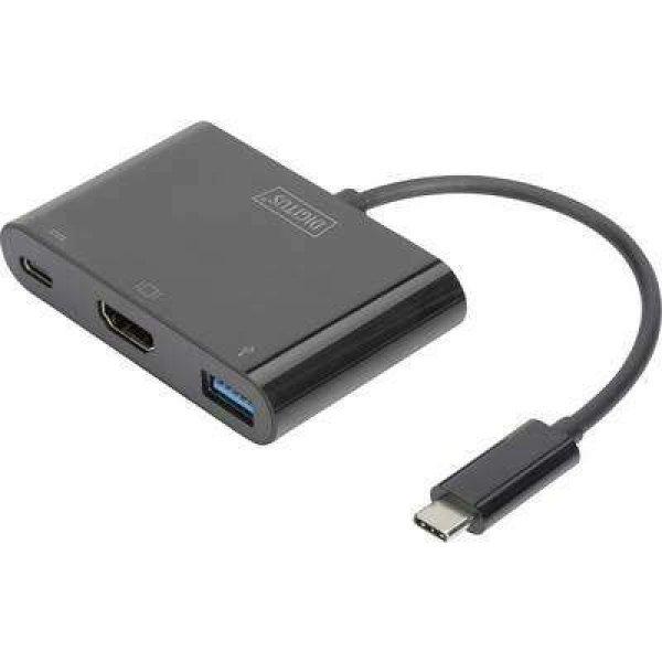 Digitus HDMI / USB Átalakító [1x USB-C™ dugó - 1x HDMI alj, USB 3.2 Gen 1
A alj, USB-C™ alj] Fekete