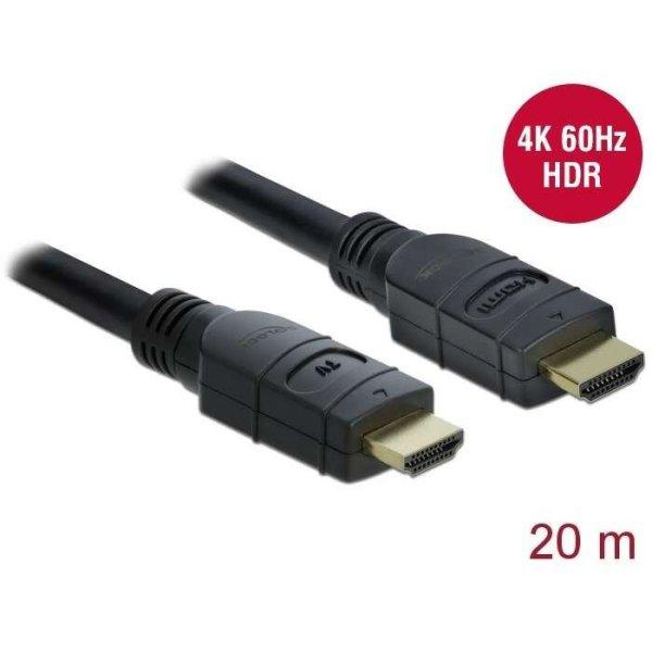 Delock Aktív HDMI kábel 4K 60 Hz 20 m (85286) (D85286)