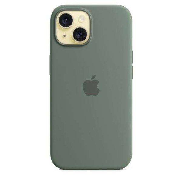 Apple MagSafe-rögzítésű iPhone 15 szilikontok ciprus zöld (MT0X3ZM/A)
(MT0X3ZM/A)