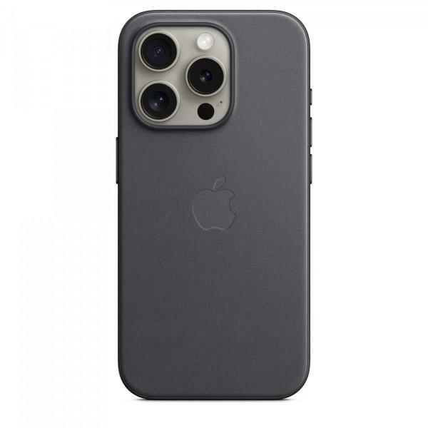 Apple iPhone 15 Pro MagSafe Gyári FineWoven-szövettok - Fekete