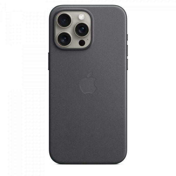 Apple iPhone 15 Pro Max MagSafe Gyári FineWoven-szövettok - Fekete