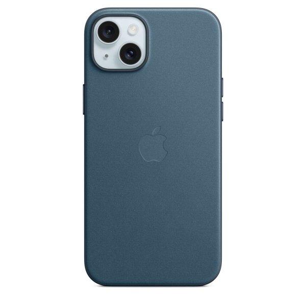 Apple iPhone 15 Plus MagSafe Gyári FineWoven-szövettok - Oceánkék