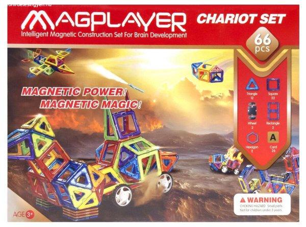 Magplayer Chariot Mágneses építő szett, 66 db