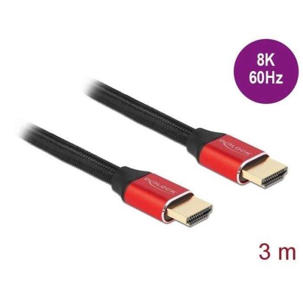 Delock Ultra nagy sebességű HDMI kábel 48 Gbps 8K 60 Hz piros 3 m (85775)
(D85775)