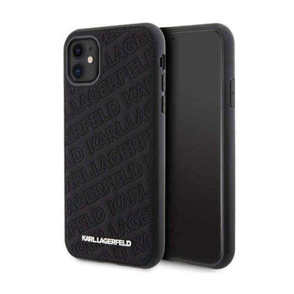 Karl Lagerfeld Quilted K Pattern - iPhone 11 telefontok fekete