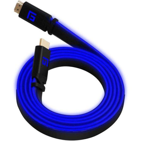 Floating Grip HDMI Kabel High Speed 8K/60Hz LED 1.5m blau (FG-HDMILED-150-BLUE)