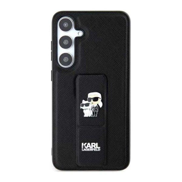 Karl Lagerfeld Gripstand Saffiano Samsung Galaxy S24 Ultra Tok - Fekete/Mintás
