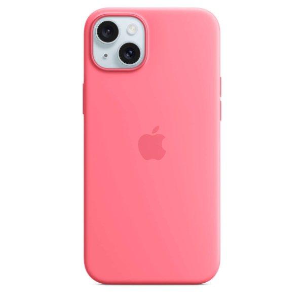 Apple iPhone 15 Plus MagSafe-rögzítésű szilikontok - Rózsaszín