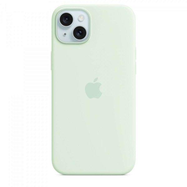 Apple iPhone 15 Plus MagSafe-rögzítésű szilikontok - Világos menta