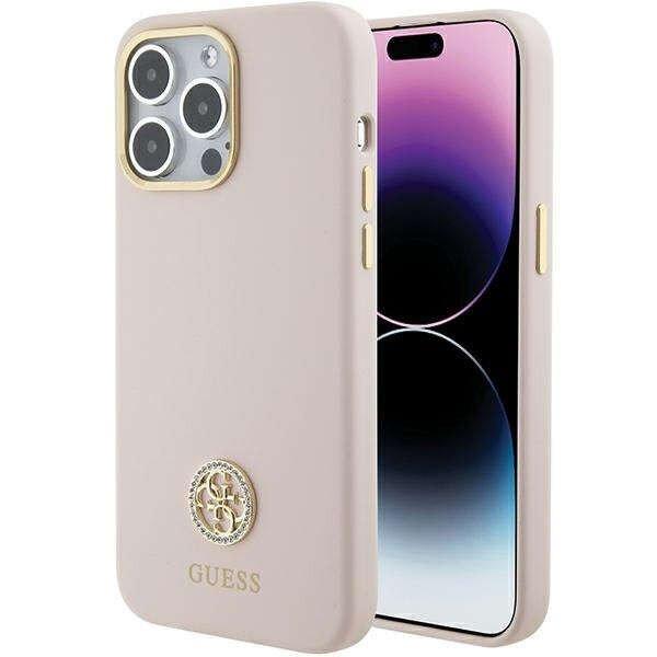 Guess GUHCP15XM4DGPP Apple iPhone 15 Pro Max hardcase Silicone Logo Strass 4G
pink