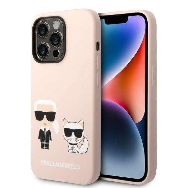 Karl Lagerfeld KLHMP14XSSKCI Apple iPhone 14 Pro Max hardcase light pink
Silicone Karl & Choupette Magsafe