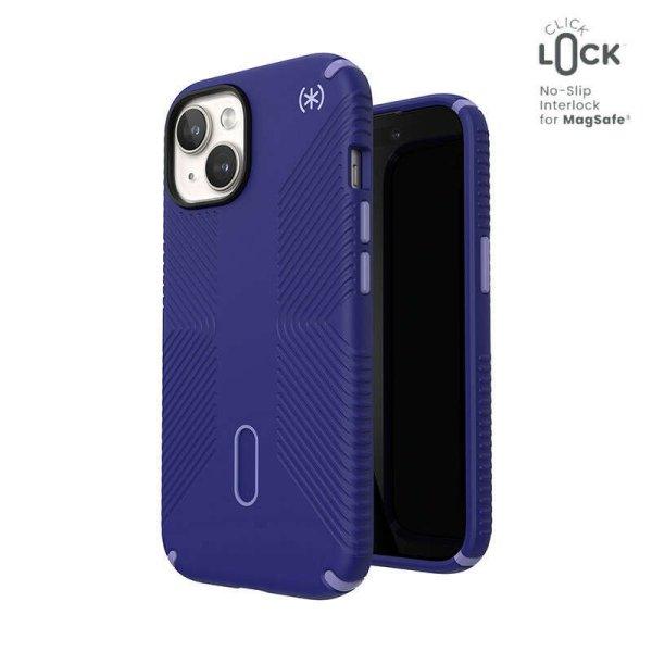 Speck Presidio2 Grip ClickLock & MagSafe Apple iPhone 15 (Future Blue/Purple
Ink)