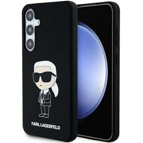 Karl Lagerfeld KLHCS24SSNIKBCK Samsung Galaxy S24 hardcase Silicone Ikonik black