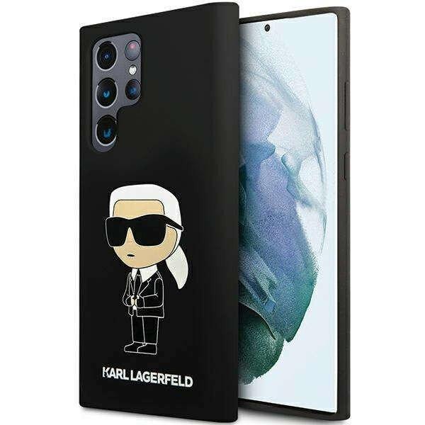 Karl Lagerfeld KLHCS24LSNIKBCK Samsung Galaxy S24 Ultra hardcase Silicone Ikonik
black