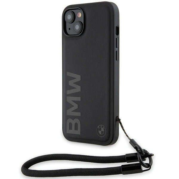 BMW BMHCP15S23RMRLK Apple iPhone 15 / 14 / 13 hardcase Signature Leather
Wordmark Cord black