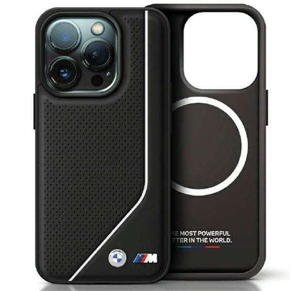 BMW BMHMP15X23PUCPK Apple iPhone 15 Pro Max hardcase Perforated Twisted Line
MagSafe black