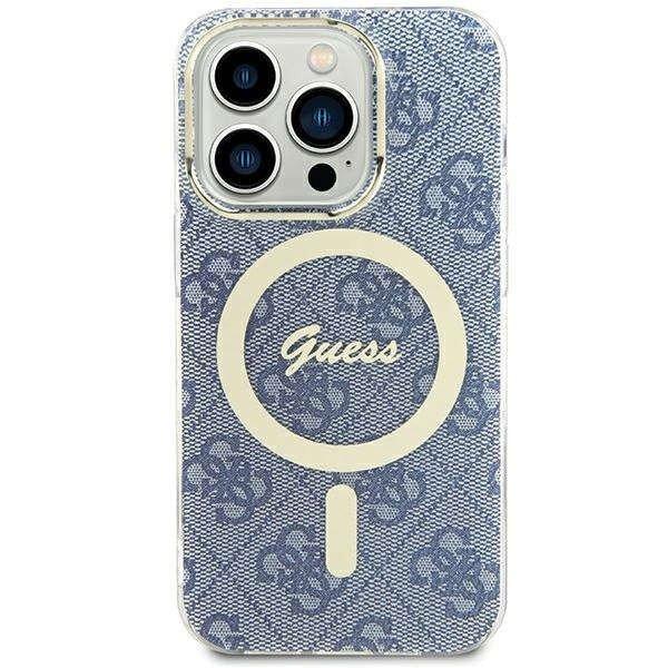 Guess GUHMP15SH4STB Apple iPhone 15 / 14 / 13 hardcase IML 4G MagSafe blue