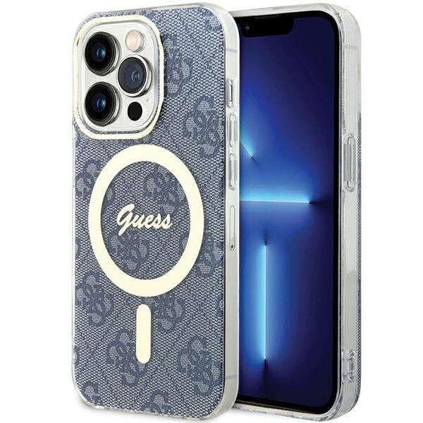 Guess GUHMP15LH4STB Apple iPhone 15 Pro hardcase IML 4G MagSafe blue