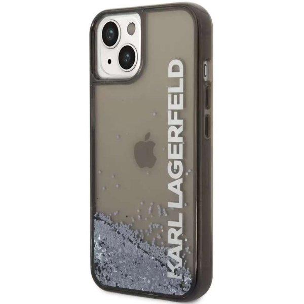 Apple iPhone 14 Plus, Műanyag hátlap védőtok, szilikon keret, Karl Lagerfeld
Liquid Glitter Transculet Elongated Logo, fekete (1267140000003)